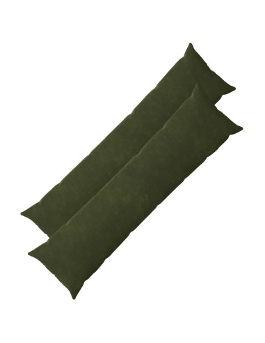 Cuscino con cuscino HEERLEN 2 pz Verde Fleece in microfibra