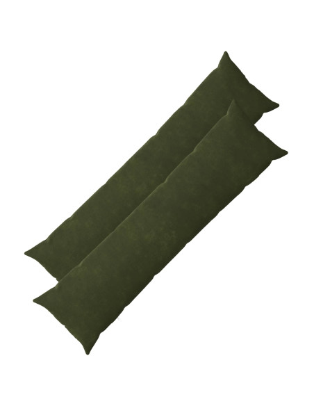 Cuscino con cuscino HEERLEN 2 pz Verde Fleece in microfibra