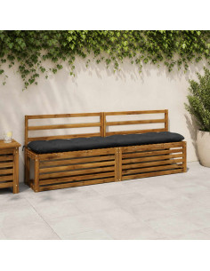 Cuscini per Panchina VIANEN 2 pz 100% Poliestere Blu Scuro