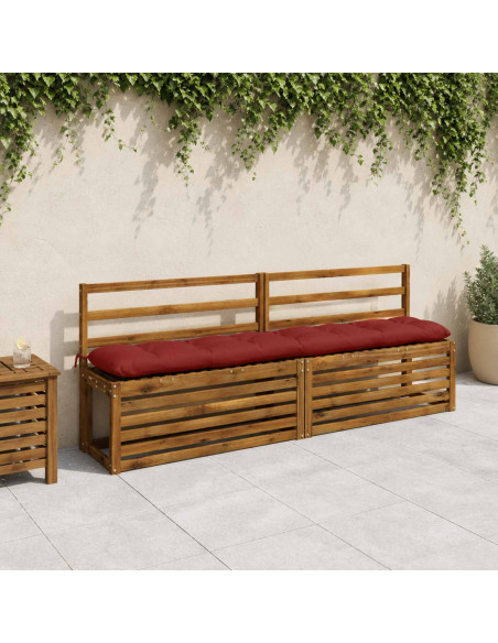 Cuscini per Panchina VIANEN 2 pz 100% Poliestere Rosso