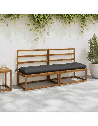 Cuscini per Panchina VIANEN 2 pz 100% Poliestere Antracite