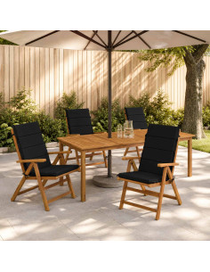 Cuscino per sedia a schienale alto GEMERT 4 pz 100% Poliestere