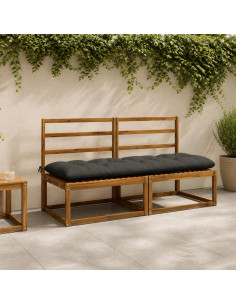 Cuscino per panchina VIANEN 100% Poliestere Antracite