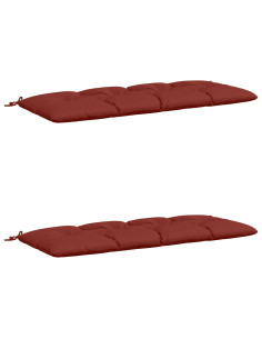 Cuscini per Panchina VIANEN 2 pz 100% Poliestere Rosso 2