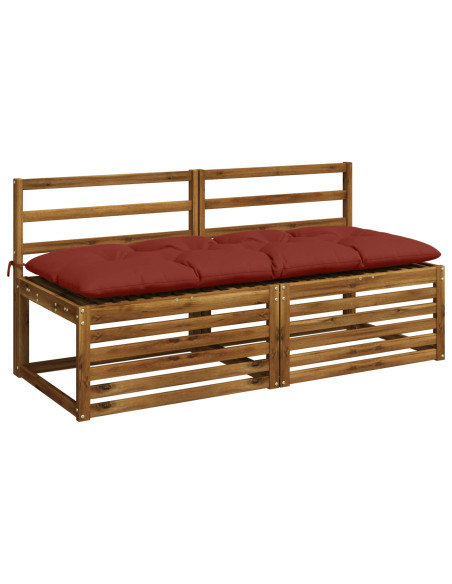 Cuscini per Panchina VIANEN 2 pz 100% Poliestere Rosso
