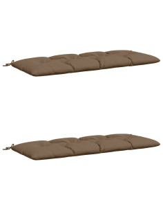 Cuscini per Panchina VIANEN 2 pz 100% Poliestere Tortora 2