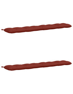 Cuscini per Panchina VIANEN 2 pz 100% Poliestere Rosso 2