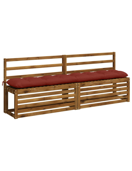 Cuscini per Panchina VIANEN 2 pz 100% Poliestere Rosso