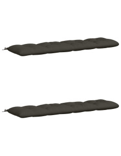 Cuscini per Panchina VIANEN 2 pz 100% Poliestere Antracite 2