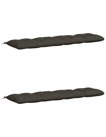 Cuscini per Panchina VIANEN 2 pz 100% Poliestere Antracite