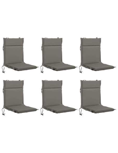 Cuscino per sedia a schienale basso GEMERT 6 pz 100% Poliestere