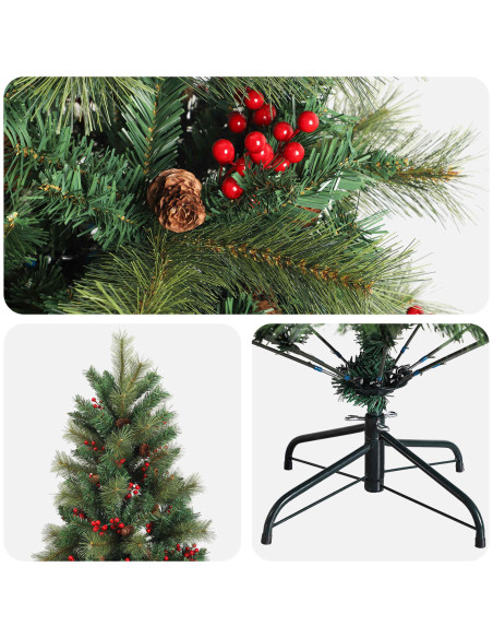Albero di Natale Artificiale con Rami Pieghevoli 240 cm