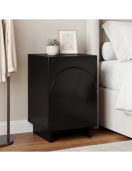 Comodino Nero 33,5 x 34,5 x 50 cm Legno ingegnerizzato