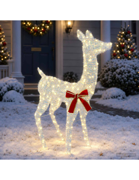 Renna di Natale 3D LOVIISA 110 LED Bianco caldo