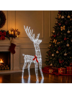 Renna di Natale 3D LOVIISA 300 LED Bianco freddo
