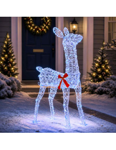 Renna di Natale 3D LOVIISA 110 LED Blu 70 x 26 x 100 cm