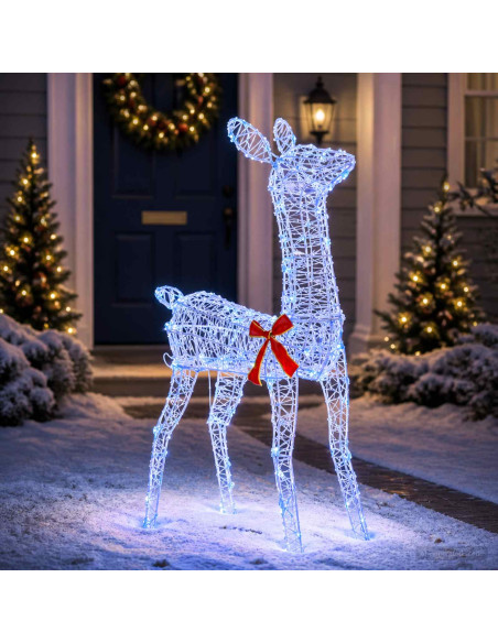 Renna di Natale 3D LOVIISA 110 LED Blu 70 x 26 x 100 cm