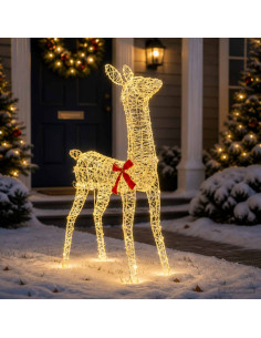 Renna di Natale 3D LOVIISA 110 LED Bianco caldo