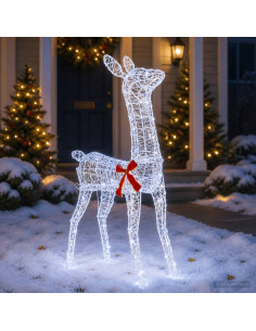 Renna di Natale 3D LOVIISA 110 LED Bianco freddo