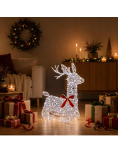 Renna di Natale 3D LOVIISA 140 LED Bianco freddo
