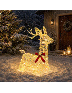 Renna di Natale 3D LOVIISA 140 LED Bianco caldo 55 x 22 x 63 cm