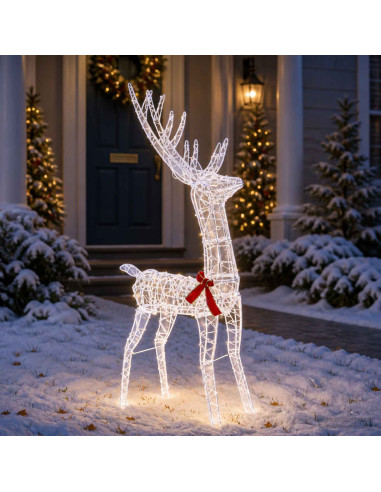 Renna di Natale 3D LOVIISA 300 LED Bianco freddo