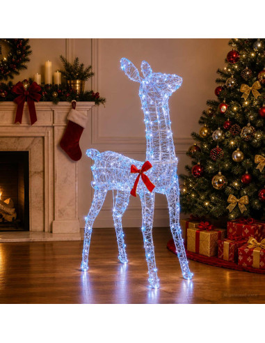 Renna di Natale 3D LOVIISA 110 LED Blu 70 x 26 x 100 cm