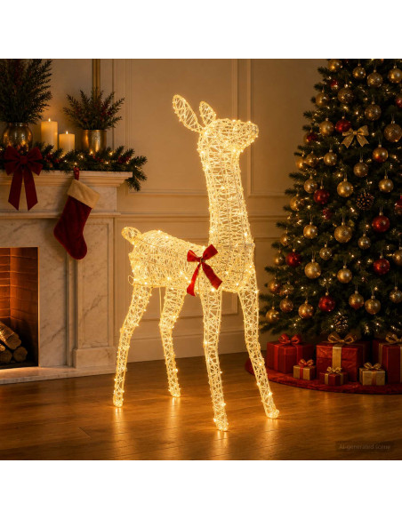 Renna di Natale 3D LOVIISA 110 LED Bianco caldo