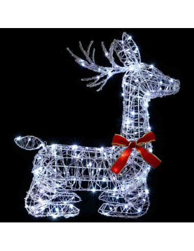Renna di Natale 3D LOVIISA 140 LED Bianco freddo