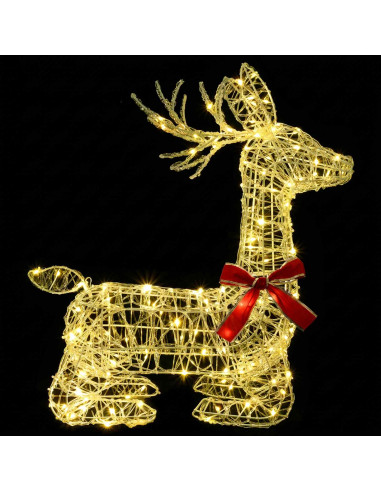 Renna di Natale 3D LOVIISA 140 LED Bianco caldo 55 x 22 x 63 cm