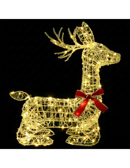 Renna di Natale 3D LOVIISA 140 LED Bianco caldo 55 x 22 x 63 cm