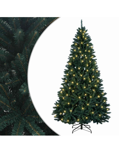Albero di Natale Artificiale con Rami Pieghevoli 270 cm 600 LED