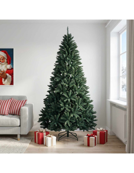 Albero di Natale Artificiale con Rami Pieghevoli 240 cm PVC