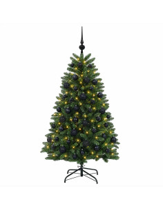 Albero di Natale artificiale verde medio con palline 150 cm 2