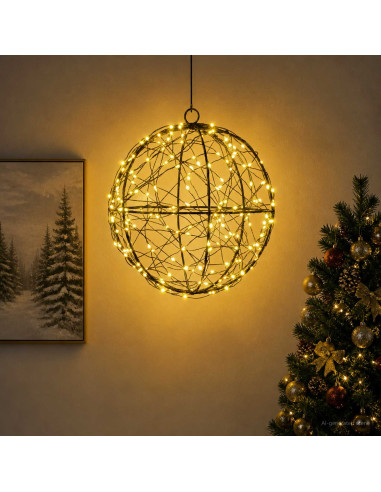 Luce a punta di Natale 200 LED Bianco caldo Ø 20 x 22 cm