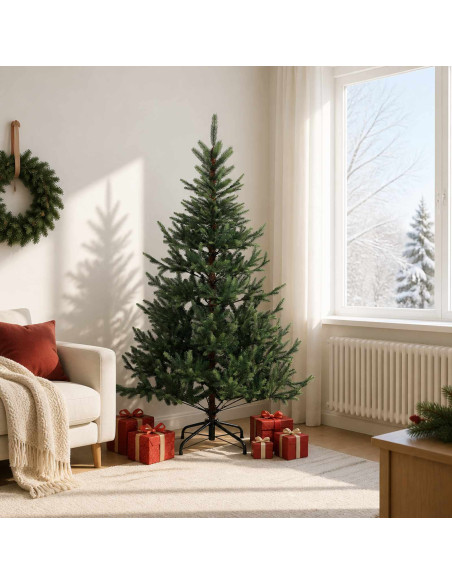 Albero di Natale Artificiale con Rami Pieghevoli 180 cm