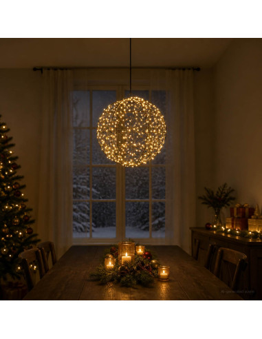 Luce a punta di Natale 300 LED Bianco caldo Ø 30 x 32 cm