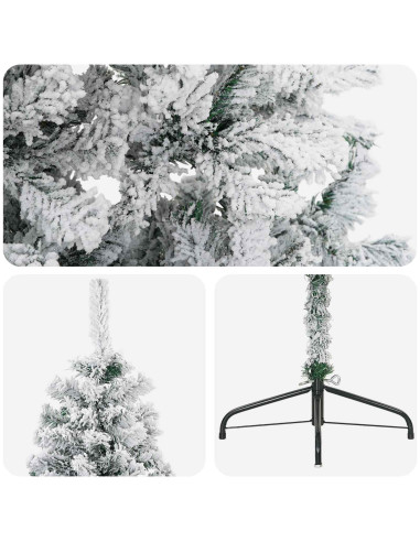 Albero di Natale artificiale 210 cm PVC e Acciaio