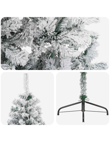 Albero di Natale artificiale 210 cm PVC e Acciaio
