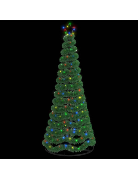 Albero di Natale in tinsel con luci LED e base EKENAS 180 cm