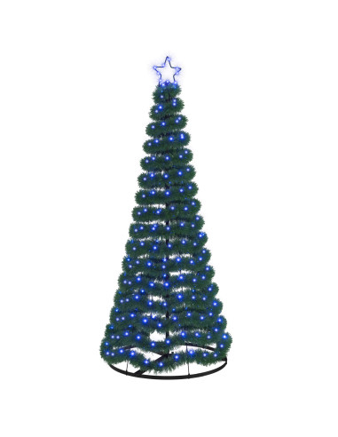 Albero di Natale in tinsel con luci LED e base EKENAS 180 cm