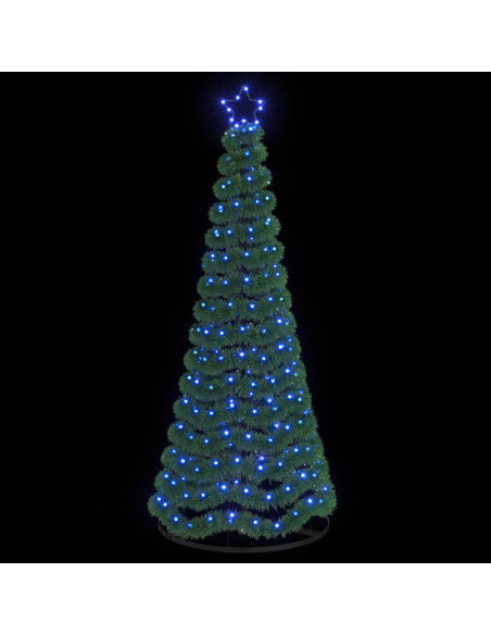 Albero di Natale in tinsel con luci LED e base EKENAS 180 cm
