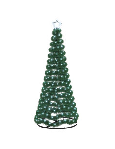Albero di Natale in tinsel con luci LED e base EKENAS 180 cm 2