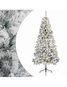Albero di Natale Artificiale con Rami Pieghevoli 240 cm 300 LED 2