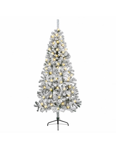 Albero di Natale Artificiale con Rami Pieghevoli 240 cm 300 LED