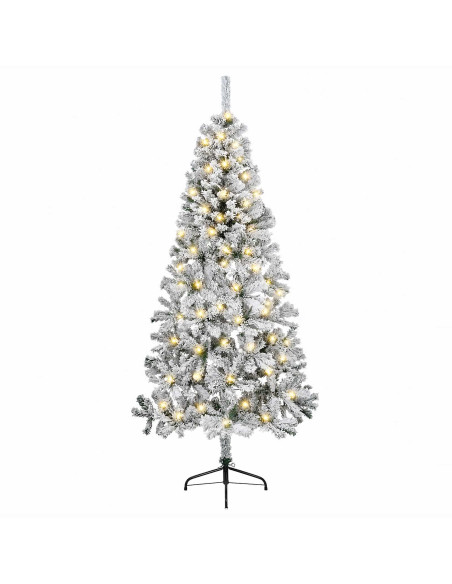 Albero di Natale Artificiale con Rami Pieghevoli 240 cm 300 LED