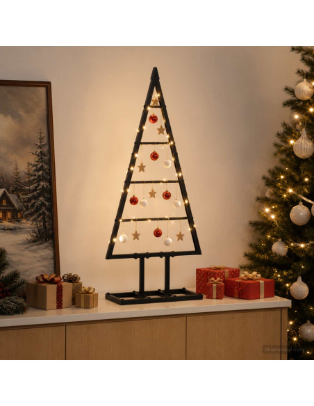 Albero di Natale in metallo KUOPIO 60 cm Metallo Nero