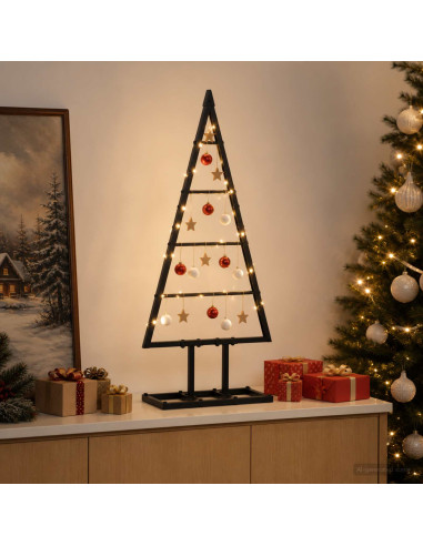 Albero di Natale in metallo KUOPIO 60 cm Metallo Nero