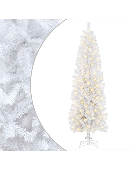 Albero di Natale Artificiale Sottile 210 cm 300 LED