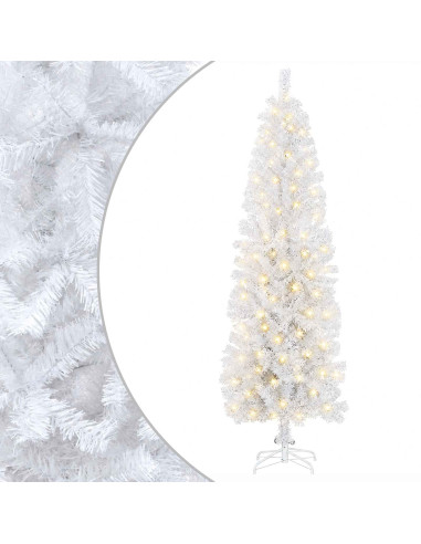 Albero di Natale Artificiale Sottile 180 cm 300 LED